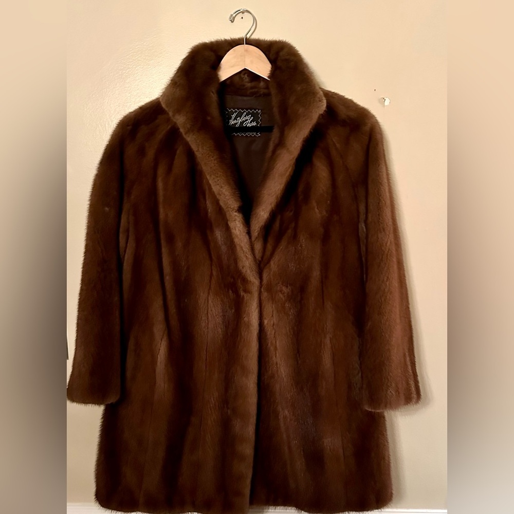 Hertzberg Furs short mink jacket. Size 14. Excellent condition.